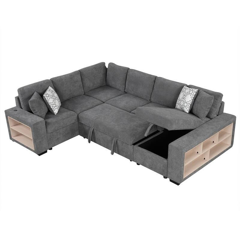 U-shaped Sectional Sofa Pull-out Sofa Bed