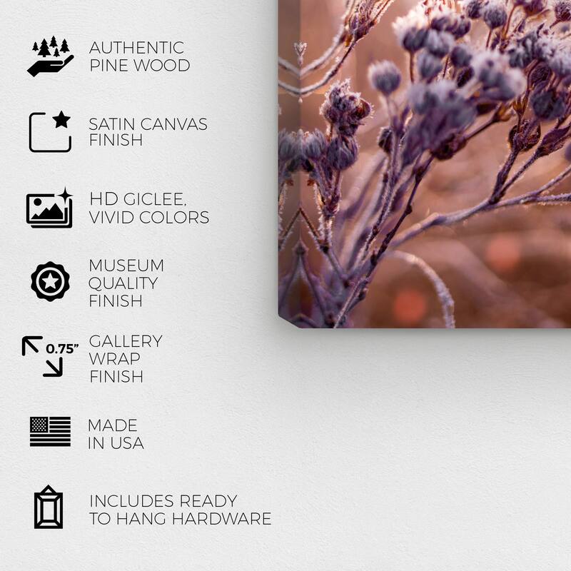 Wynwood Studio Canvas Floral and Botanical Natural Dry Flowers White and Modern & Contemporary Wall Art Canvas Print