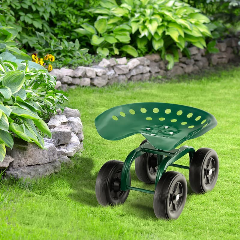 Rolling Garden Seat Garden Cart Heavy Duty Garden Seat