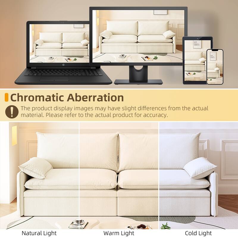 Modern Convertible Sofa Bed, Chenille Fabric Couch with Pull-Out Sleeper Bed, Living Room Loveseat with USB Port, Hidden Storage