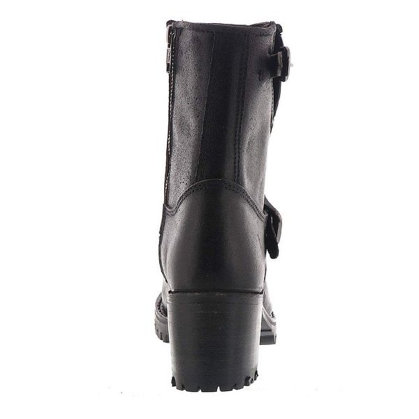 frye women's sabrina moto lace up combat boot