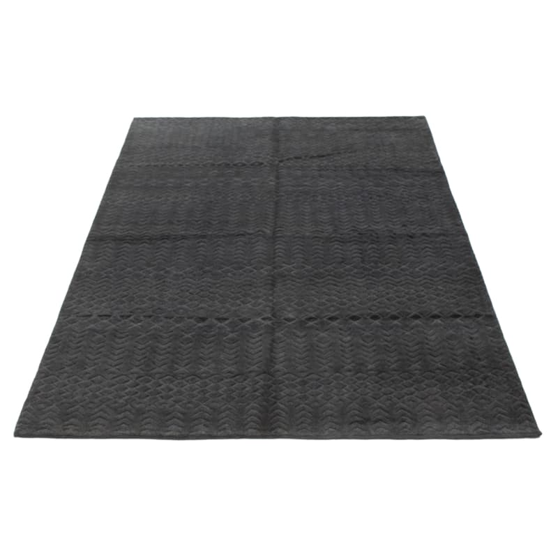 ECARPETGALLERY Hand-knotted Tangier Grey Wool Rug - 6'8 x 9'8