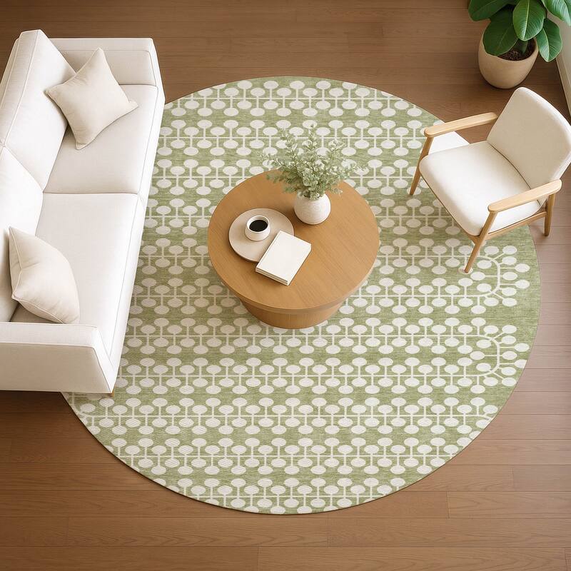 Machine Washable Indoor/ Outdoor Modern Ailey Chantille Rug