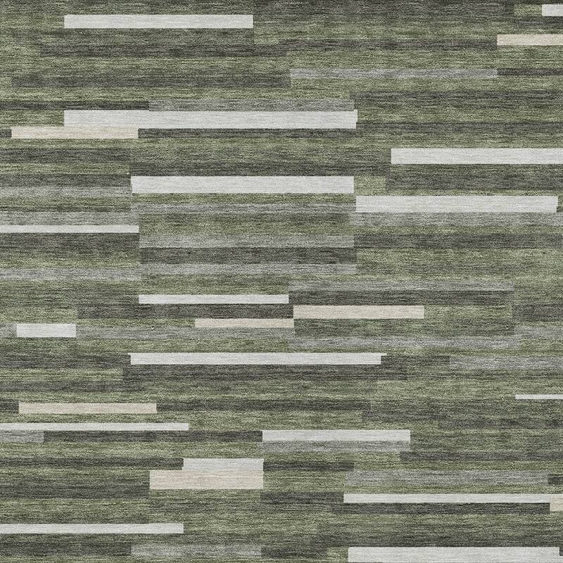 HomeRoots Striped Transitional Rectangle Outdoor Rug