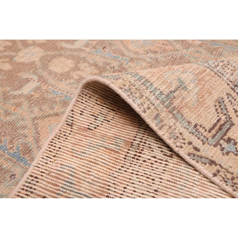 ECARPETGALLERY Hand-knotted Antalya Vintage Brown Wool Rug - 3'6 x 9'6