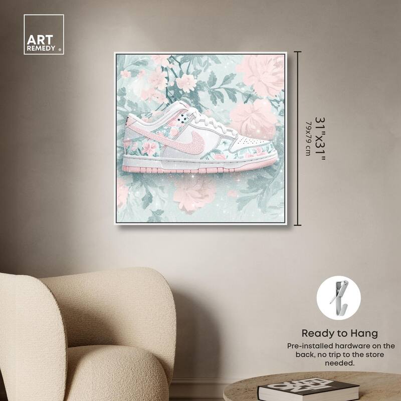 Dainty Floral Sneaker Canvas by Art Remedy