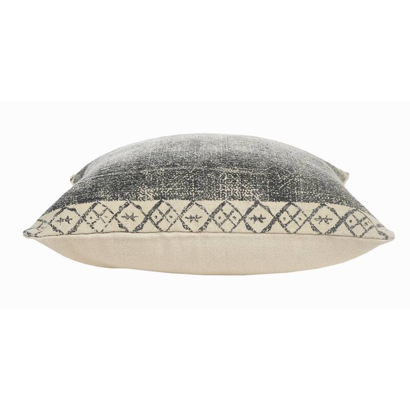 Sevita Bordered Modern Rustic Throw Pillow