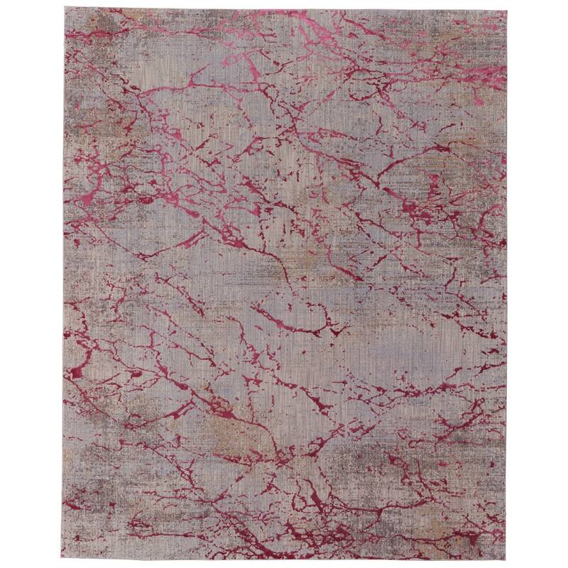 HomeRoots Abstract Casual Rectangle Area Rug - 114.00 in. x 79.00 in. x 0.09 in.