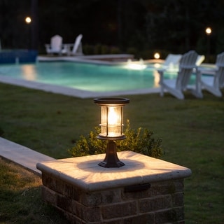 Solar lights for stone pillars best sale