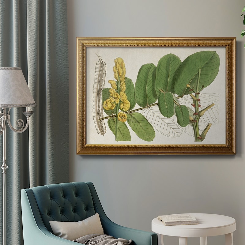 Tropical Foliage & Fruit II Premium Framed Canvas- Ready to Hang