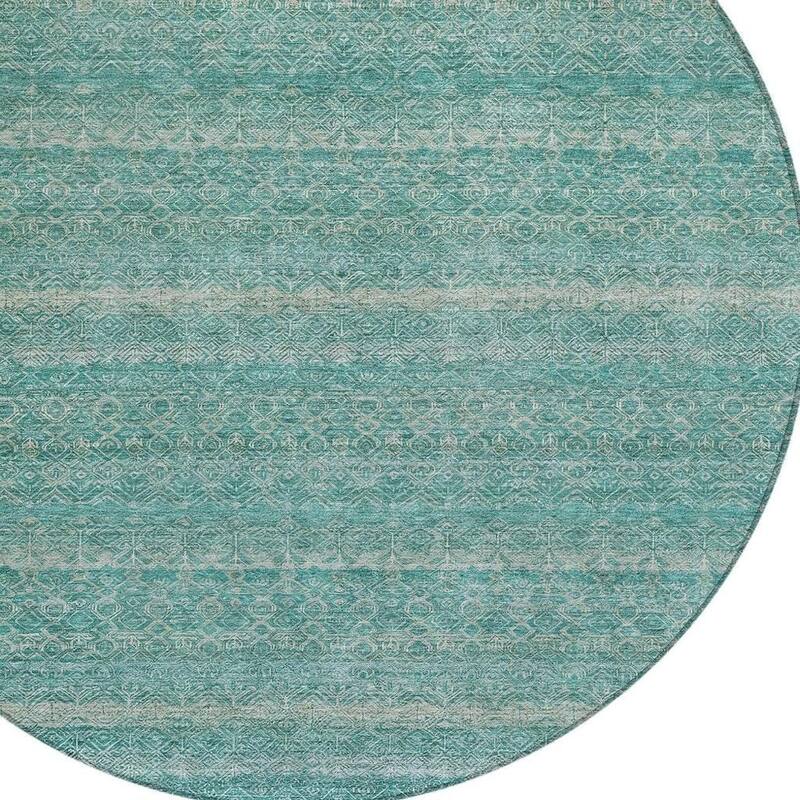 HomeRoots Striped Transitional Rectangle Outdoor Rug