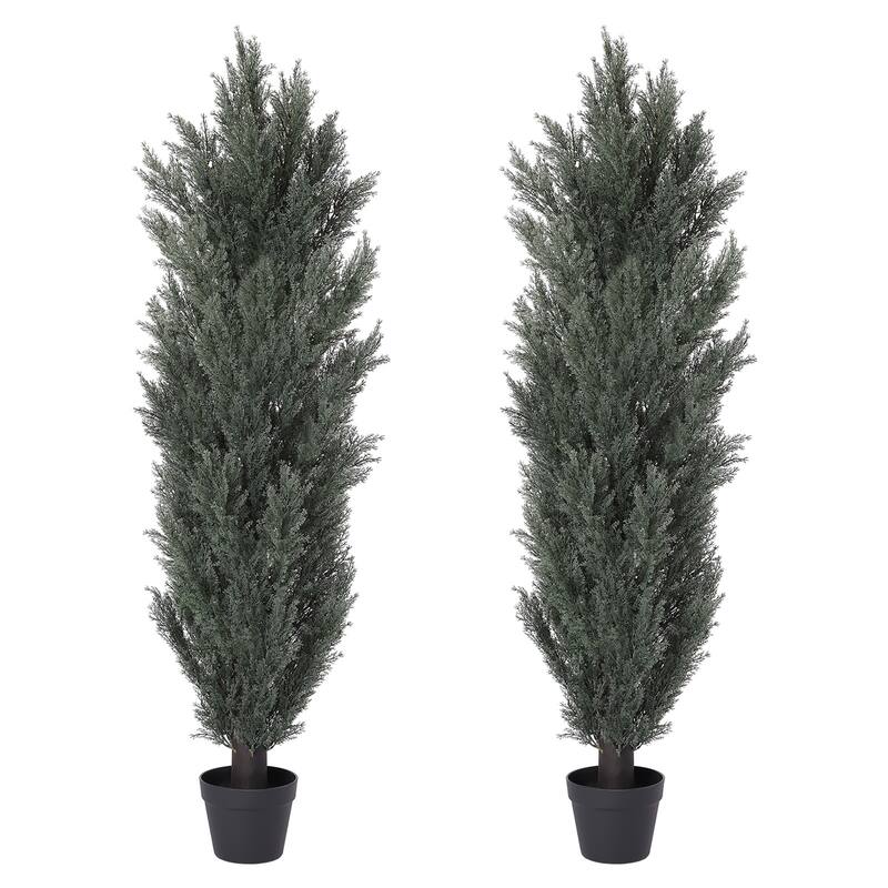 2-Pack 5FT Artificial Cypress Trees - Green