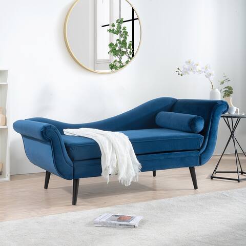 70.86"W Chaise Lounge with Scroll Arm