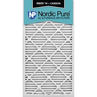 Nordic Pure 19x22x1ExactCustomM14+C-6 MERV 14 Carbon AC Furnace Filters 6 Piece