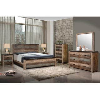 Atwater Rustic Antique Multi-color 3-piece Bedroom Set with Dresser