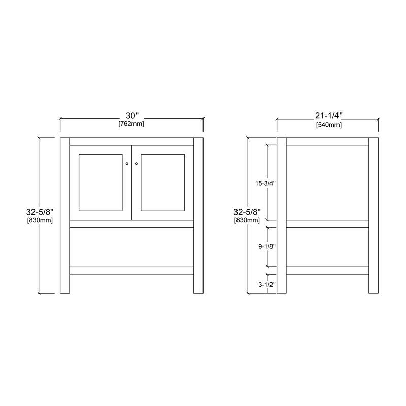 Winslow 30" Single Bathroom Vanity Set - 21D x 30W x 34H