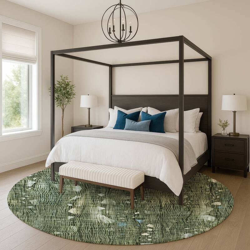 Premium Washable Super Soft Contempo Glam Mayfield Rug - Fern - 8' x 8'