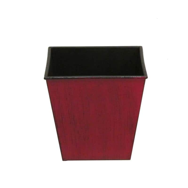 Hand Painted 5"H Square Plastic Pot Planter