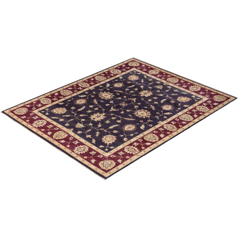 Oushak One-of-a-Kind Hand-Knotted Area Rug - Purple, 8' 1" x 10' 1" - 8' 1" x 10' 1"