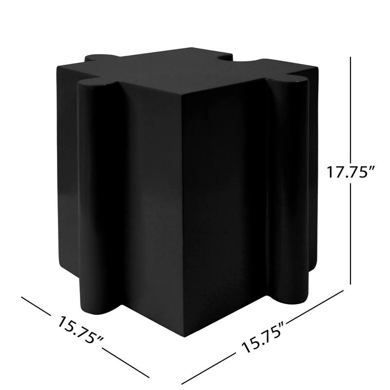 Christopher Knight Home - Sandy Puzzle Art Modern Outdoor Side Table with Modular Convex Edge Design
