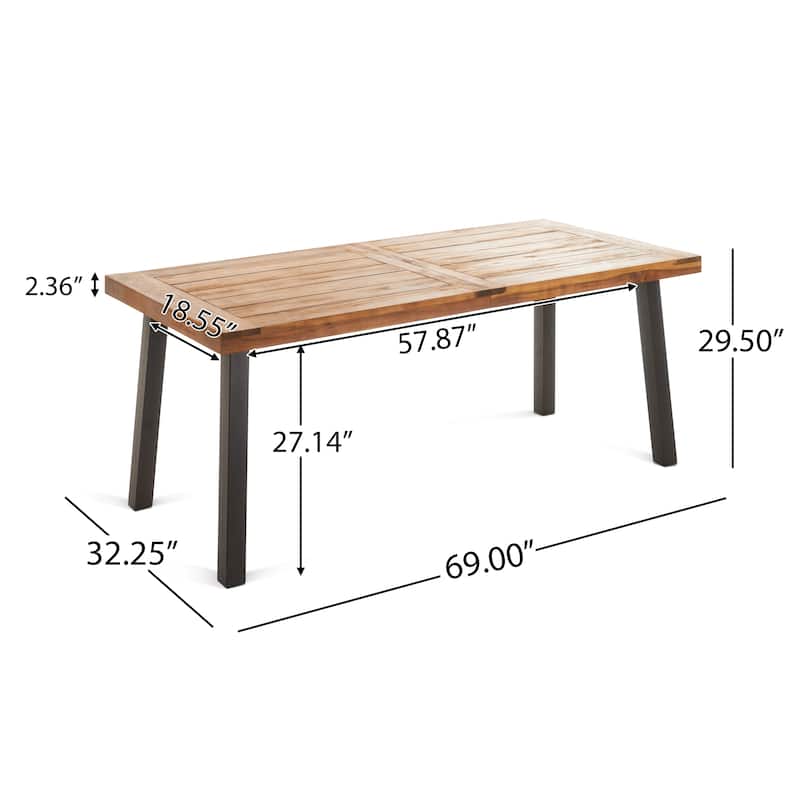 Christopher Knight Home- Orion Acacia Wood Patio Dining Set