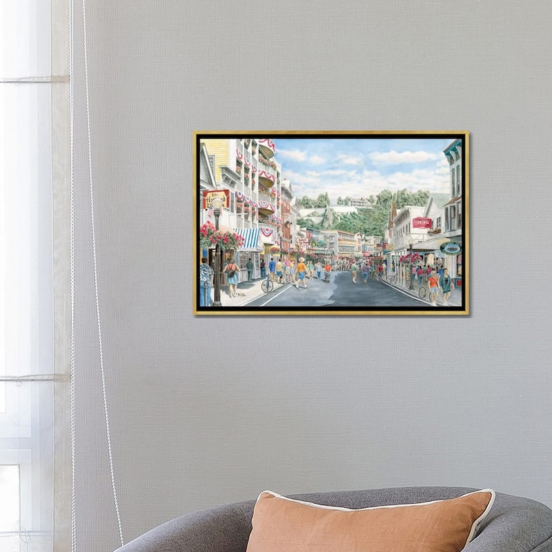 iCanvas "Main St., Mackinac Island" by Stanton Manolakas Framed Canvas Print