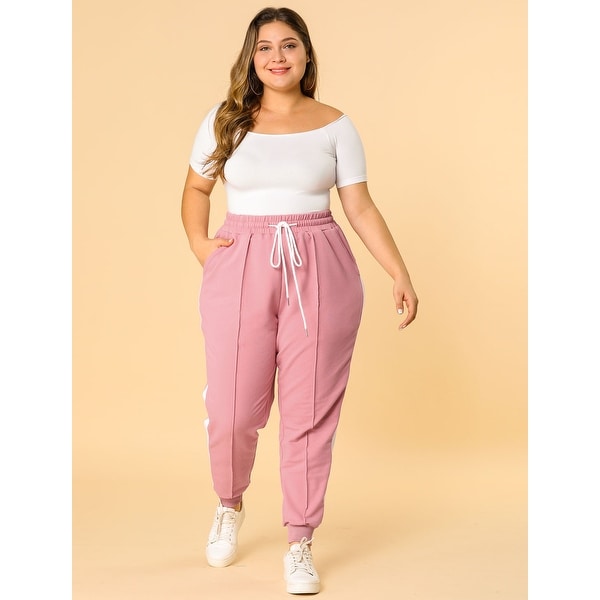 plus size pink sweatpants