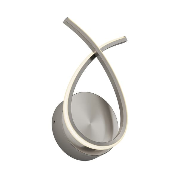 slide 2 of 8, Artika Gamma Modern Wall Light Fixture, Brushed Nickel - Brushed Nickel