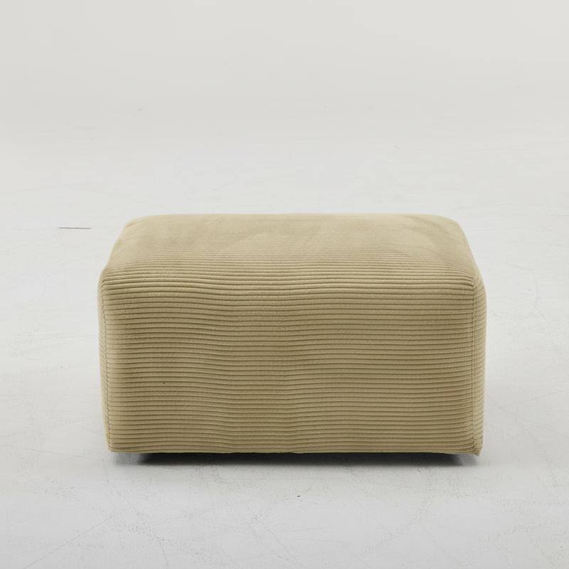 33.46 in. W Corduroy Boneless Rectangle Ottoman