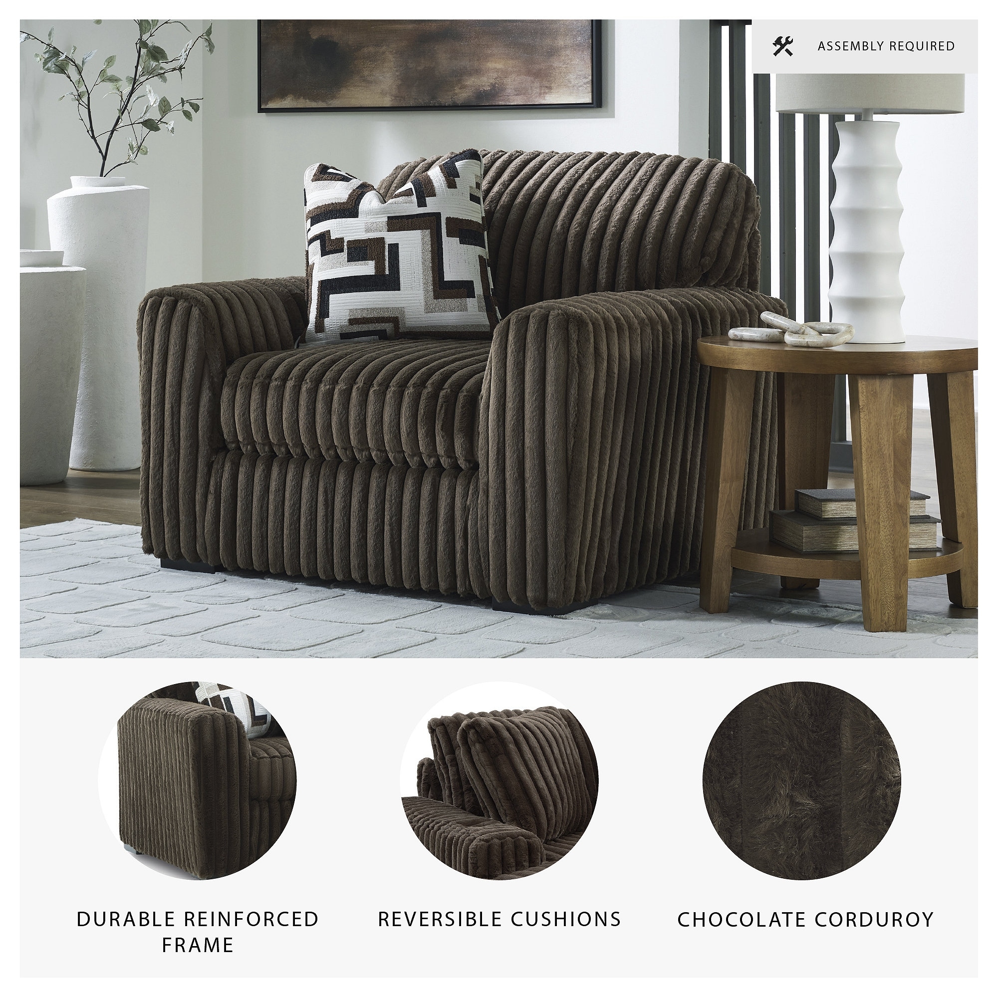 Signature Design by Ashley Midnight-Madness Oversized Chair - On