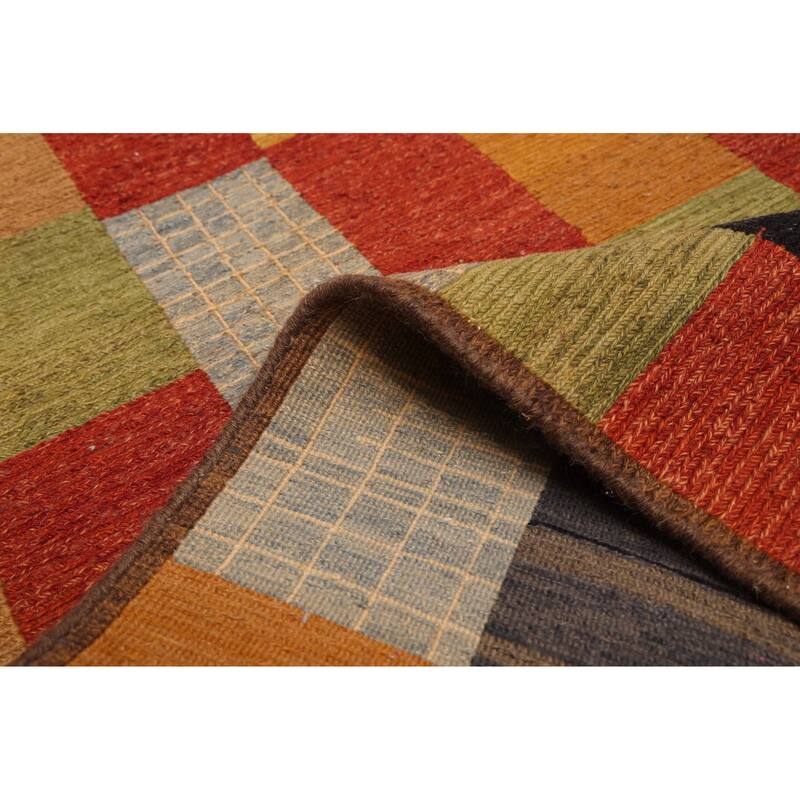 ECARPETGALLERY Flat-Weave Lahor Finest Multi Color Wool Tapestry Kilim - 2'6 x 12'11