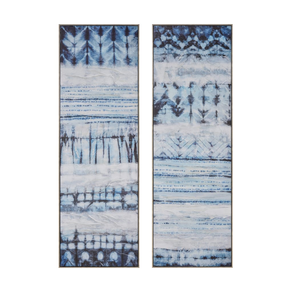 Shibori Framed Wall Art - Set of 2