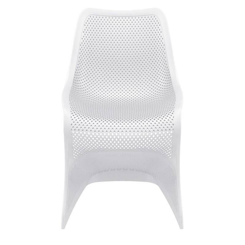 33.5" White Outdoor Patio Dining Chair