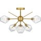 preview thumbnail 1 of 6, Salvador 6-Light Brushed Gold Semi-Flush Mount