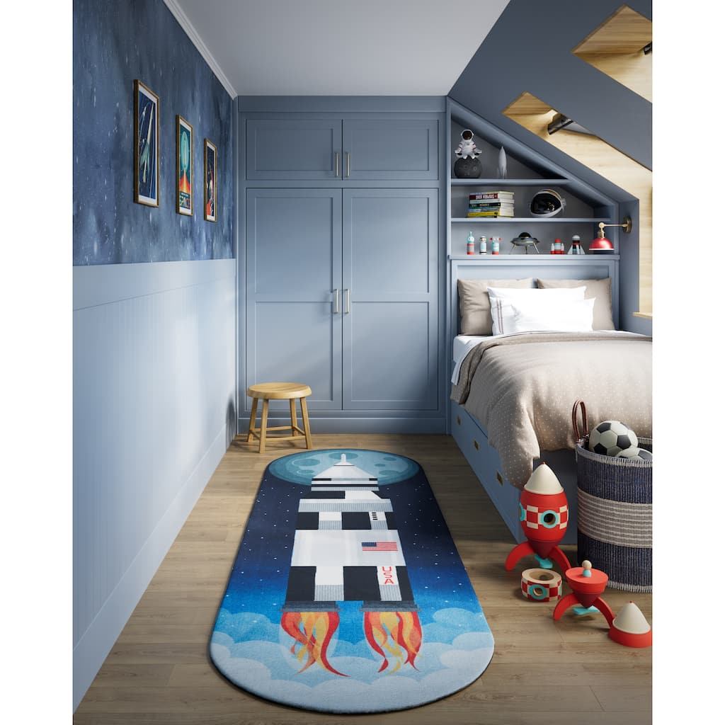 Momeni Playground Rocket Kid Rug - 2'4" X 7'7"