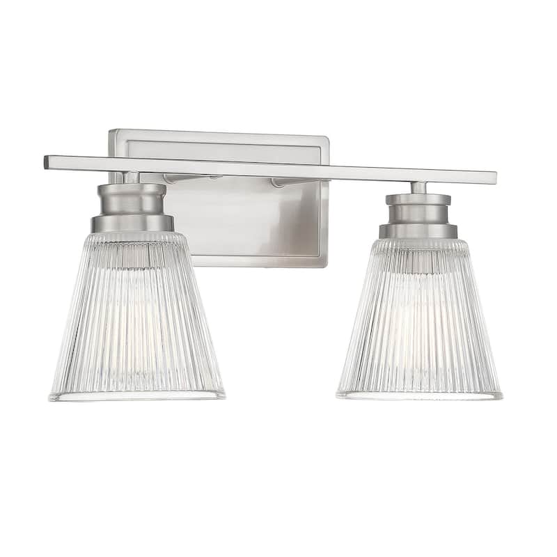 Meridian M80040 2 Light 16" Wide Bathroom Vanity Light with Ribbed