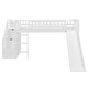 preview thumbnail 24 of 28, All-in-one Loft Bed Built-in Ladder Wood Frame Loft Bed with Slide, 2 Drawers, Storage Stairs & Underbed Activity Space for Kids