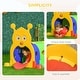 preview thumbnail 7 of 7, Qaba Indoor & Outdoor Caterpillar Kids Tunnel Crawling Toy, Play Tunnel for Ages 3-6 - Multicolor