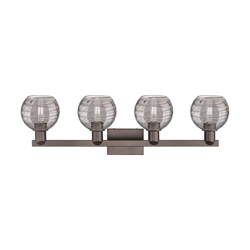 Innovations Lighting Downtown Urban - Athens Deco Swirl - 4 Light 36" Bath Vanity Light
