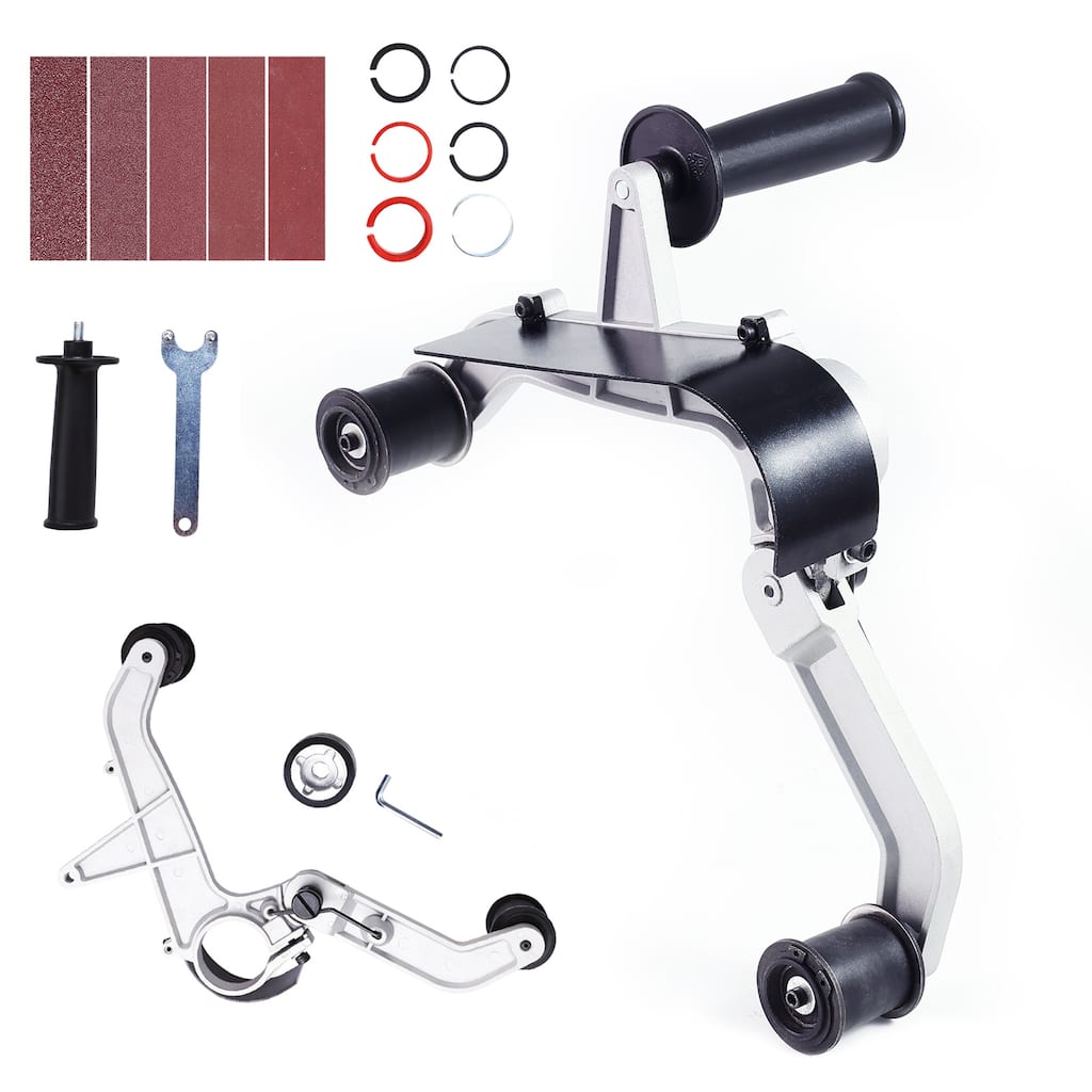 UIMOSO Belt Sander Adapter for Angle Grinder, Pipe or Tube Sanding Attachment with 5/8-11" Imperial Thread