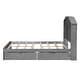 preview thumbnail 6 of 8, Full Size Wood Platform Bed with 2 Drawers & Storage Headboard