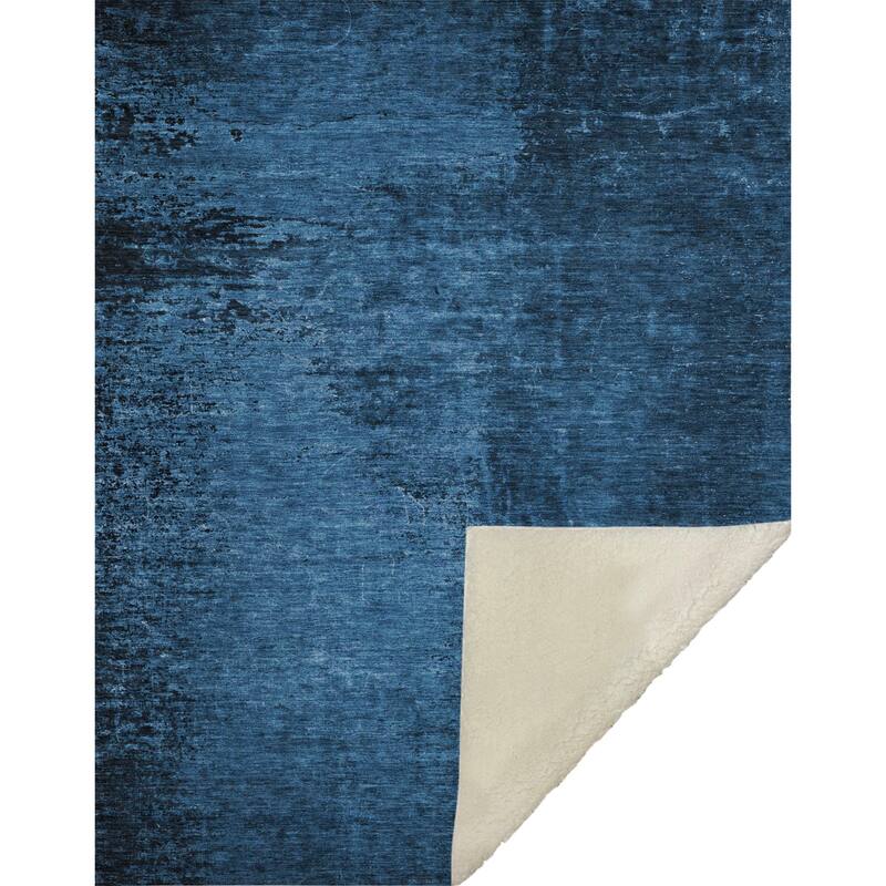 Premium Machine Washable Abstract Ombre Sherpa Throw Blanket