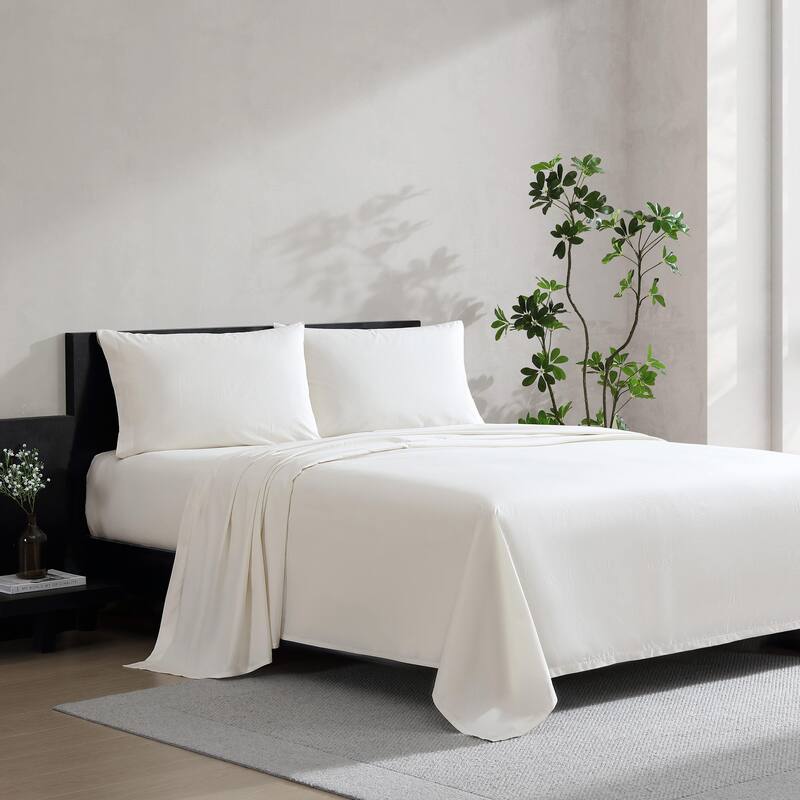 Vera Wang Cool Comfort Solid Percale Cotton Sheet Set