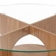 preview thumbnail 10 of 8, Moasis Round 2-Tier Glass Top Coffee Table