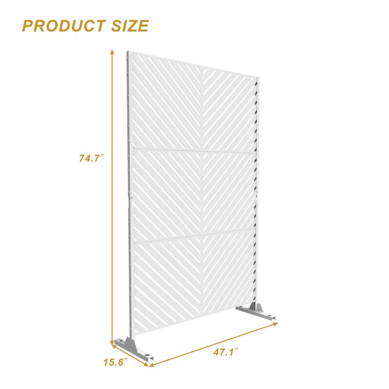 Outdoor Free Standing Metal Privacy Screen
