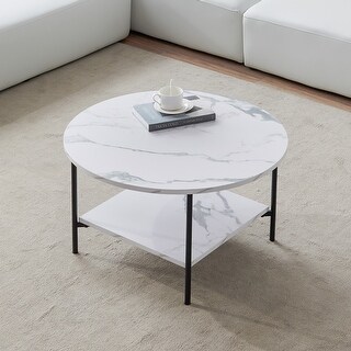 Modern Round Coffee Table with Storage - Bed Bath & Beyond - 36400288