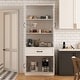 preview thumbnail 48 of 71, 78.7"Modular White Curio Bookcase Cabinet w/Glass Doors Buffet Display