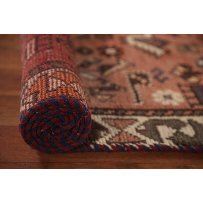 Tribal Qashqai Persian Vintage Rug Hand-knotted Wool Carpet - 2'11"x 4'7"