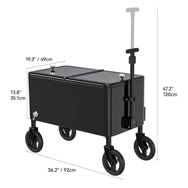 Moasis 80 Quart Wagon Rolling Cooler