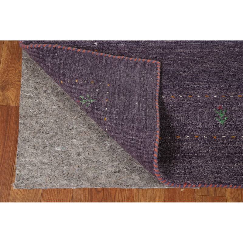 Hand Knotted Oriental 100% Wool Carpet Tribal Tribal Purples Gabbeh Area Rug - 5' 10'' X 4' 0''